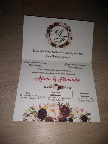 Convite de Casamento