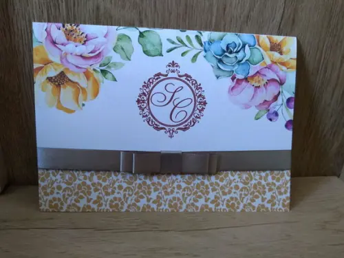 Convite de Casamento com laço.