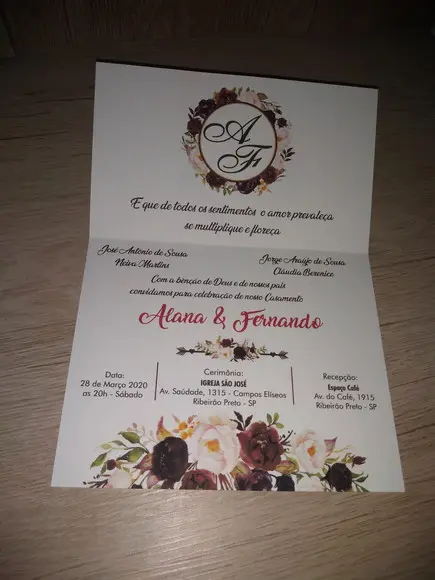 Convite de Casamento