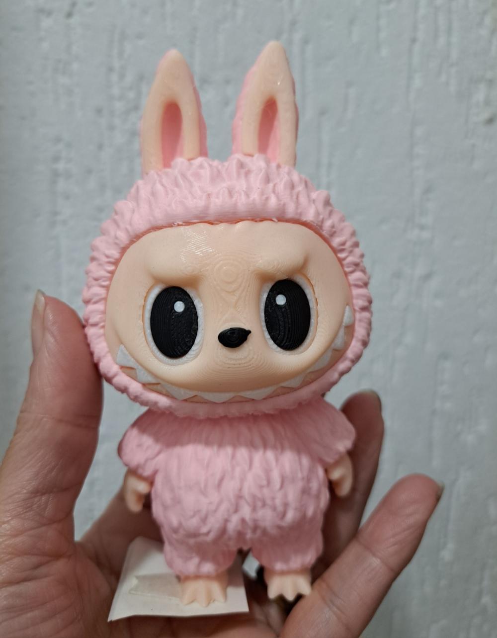 Labubu 3d Impresso Rosa