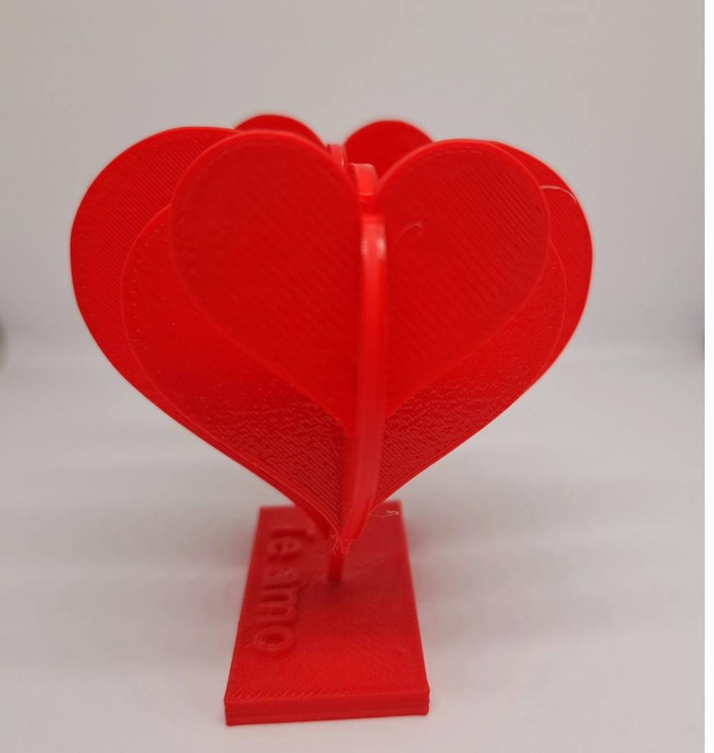 Mini Escultura de Coração 3d Impresso