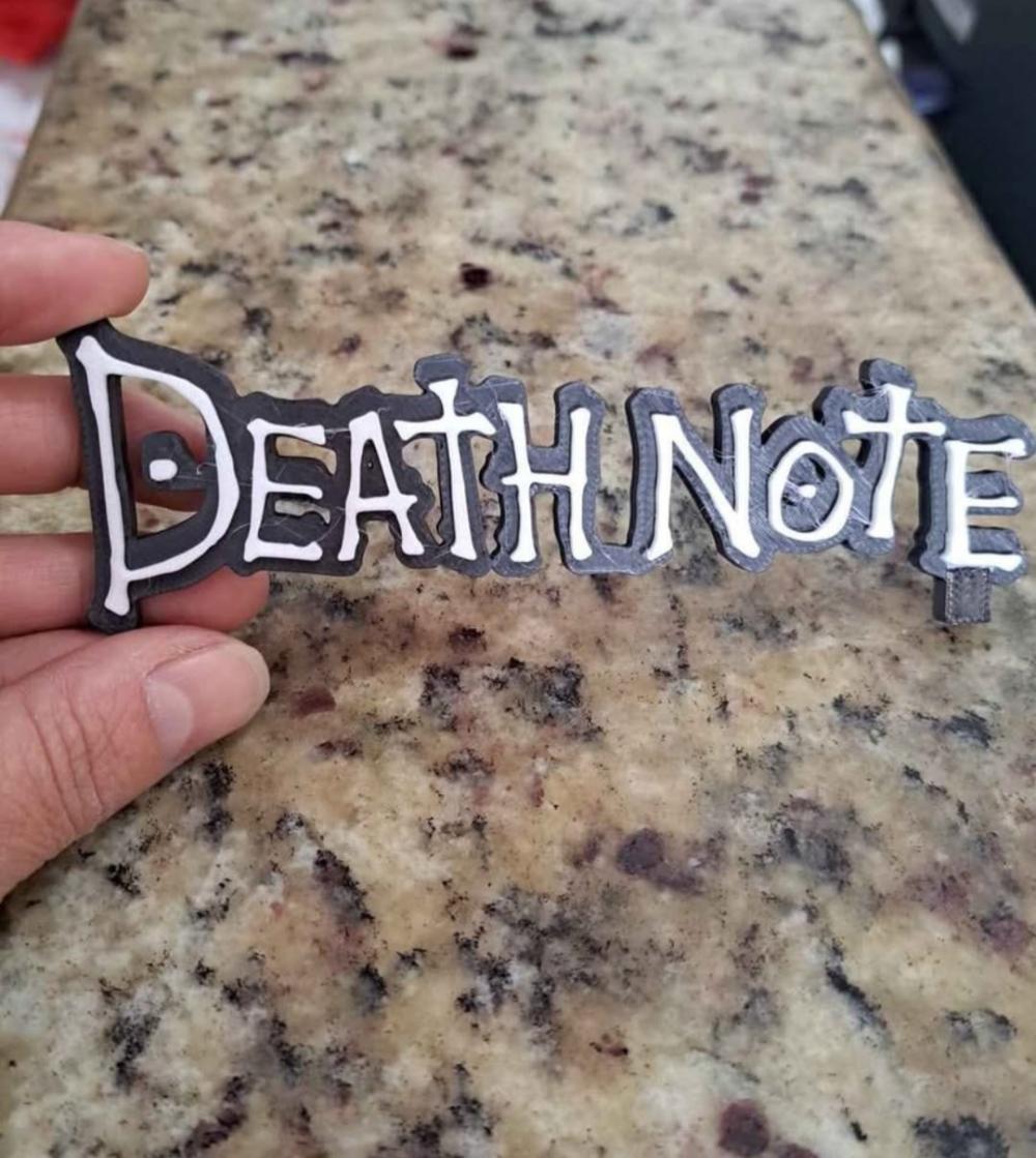 Mini Placa Death Note 3d