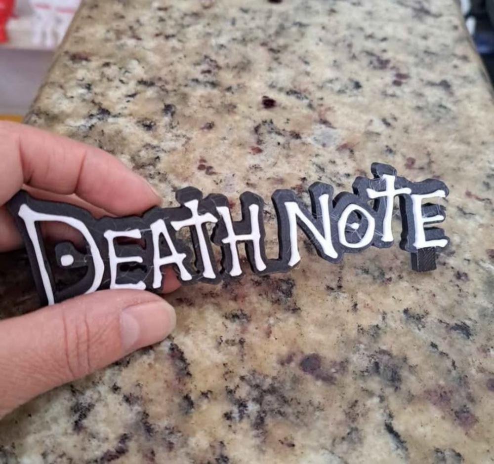 Mini Placa Death Note 3d