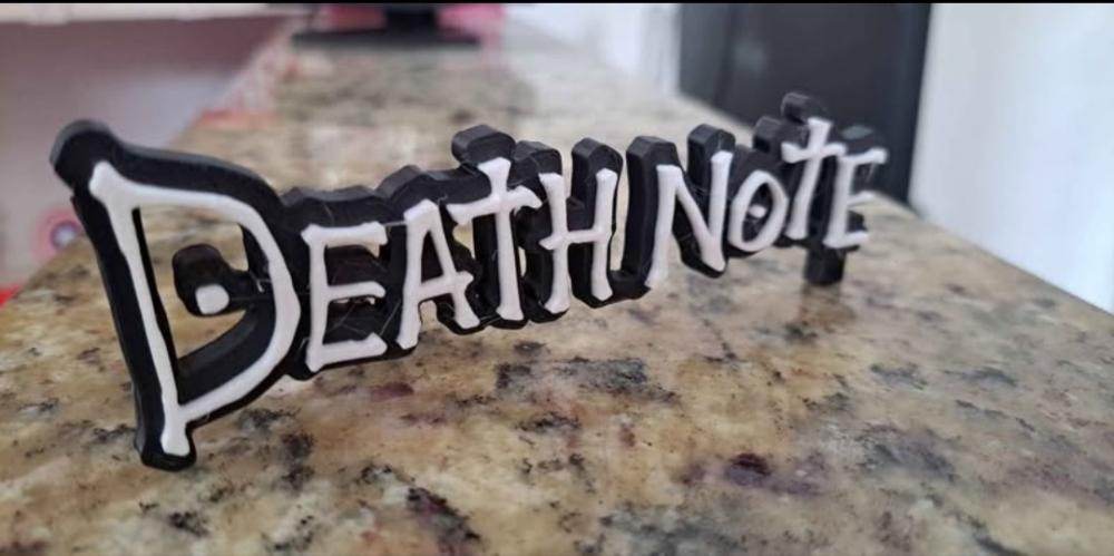 Mini Placa Death Note 3d