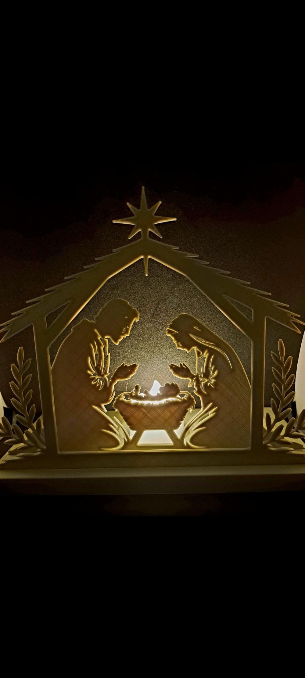 Mini Presepio Natal 3d - Dourada