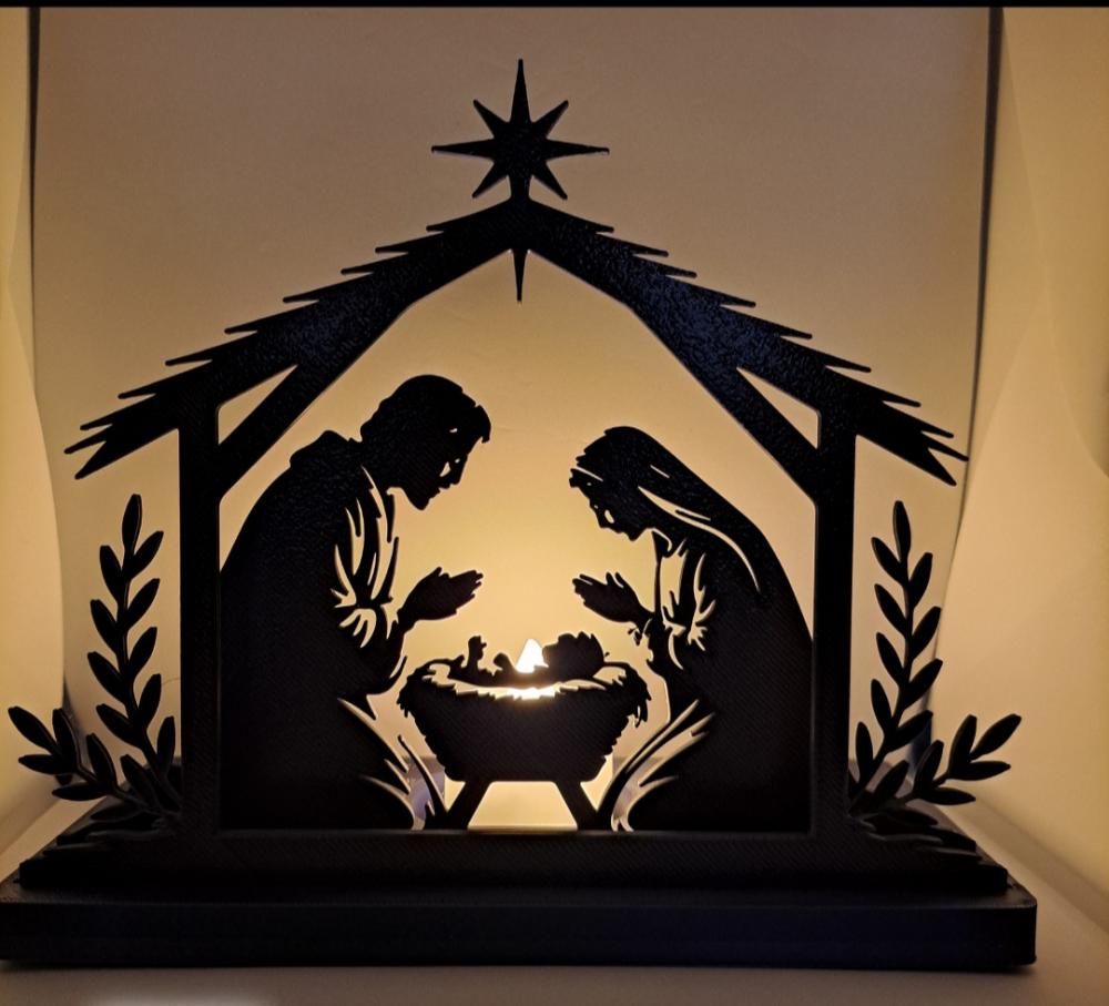 Mini Presépio Natal Efeito Luminária 3d