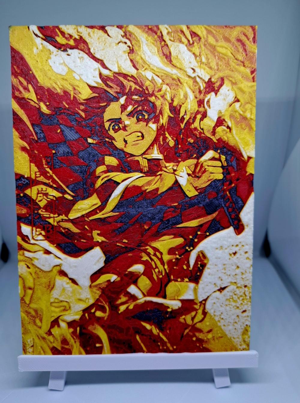 Mini Quadro Tanjiro Kamado 3d Demon Slayer
