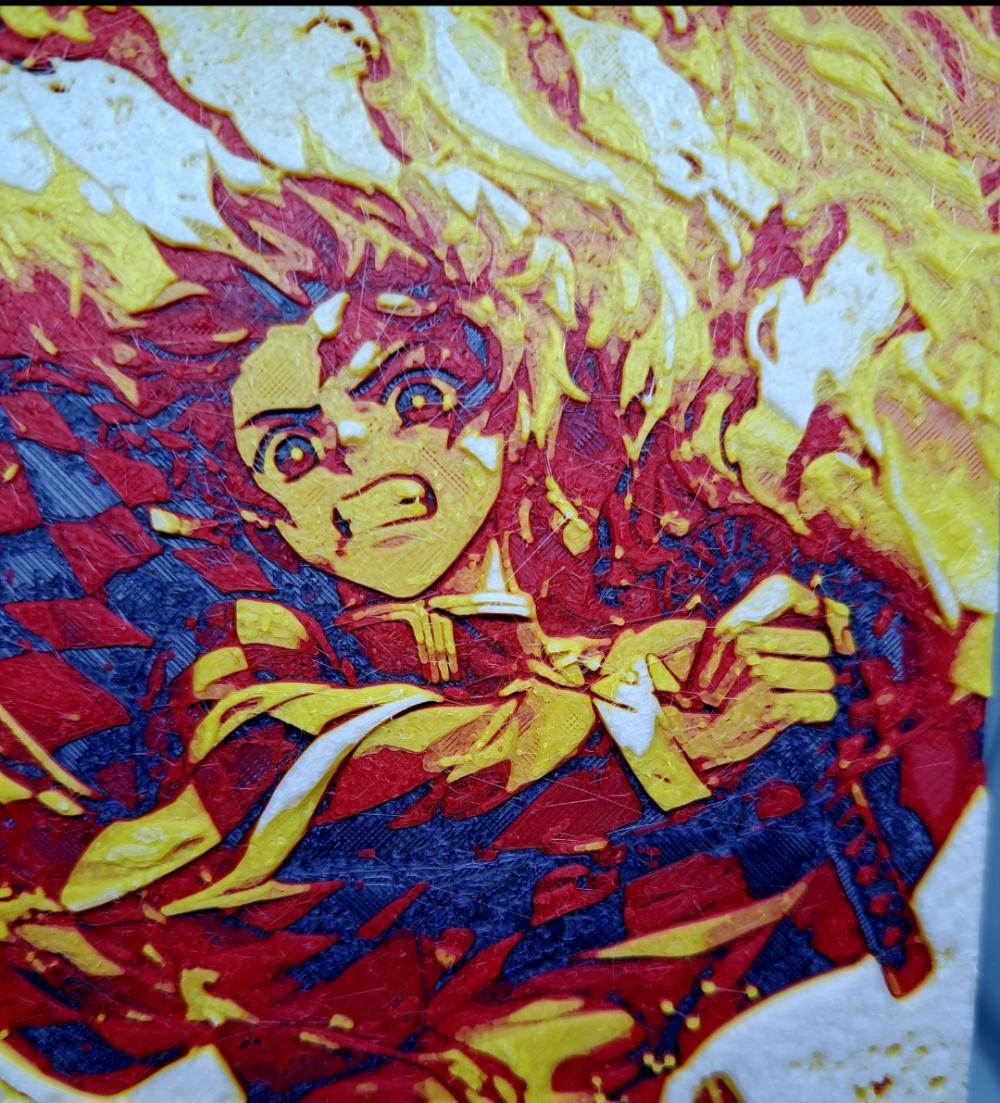 Mini Quadro Tanjiro Kamado 3d Demon Slayer