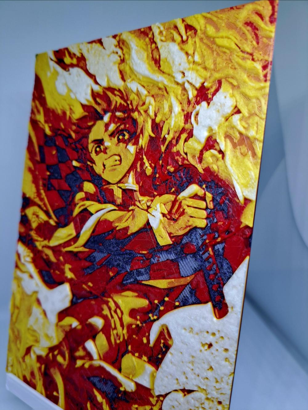 Mini Quadro Tanjiro Kamado 3d Demon Slayer