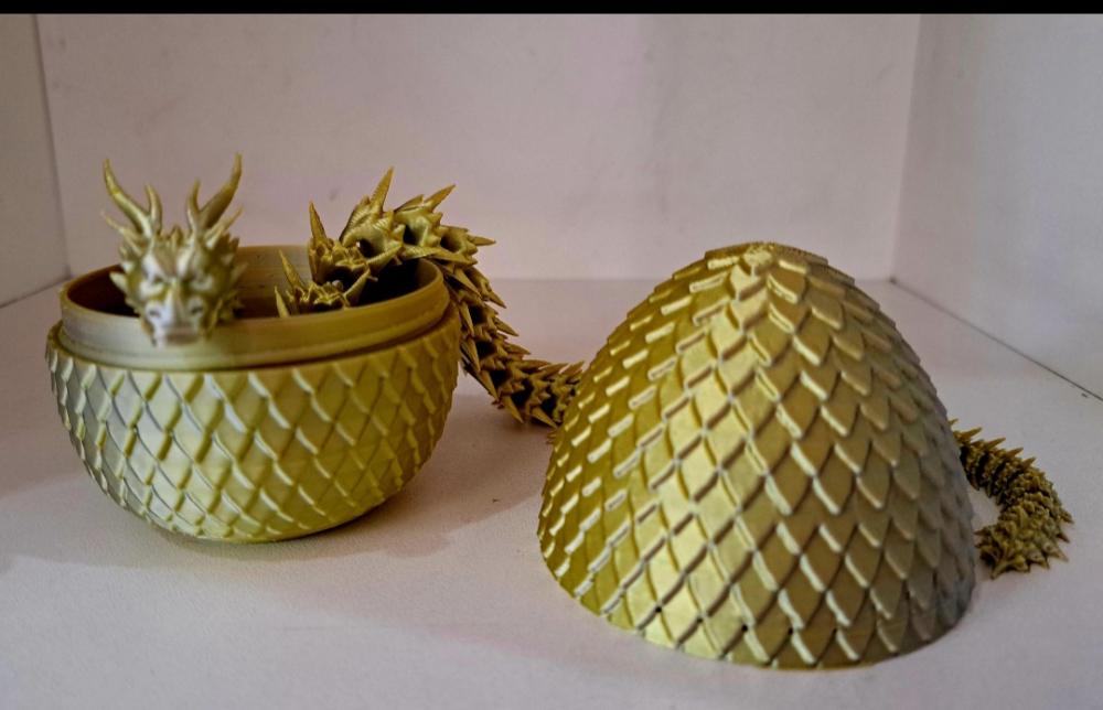 Ovo e Dragão Articulado 3d Print