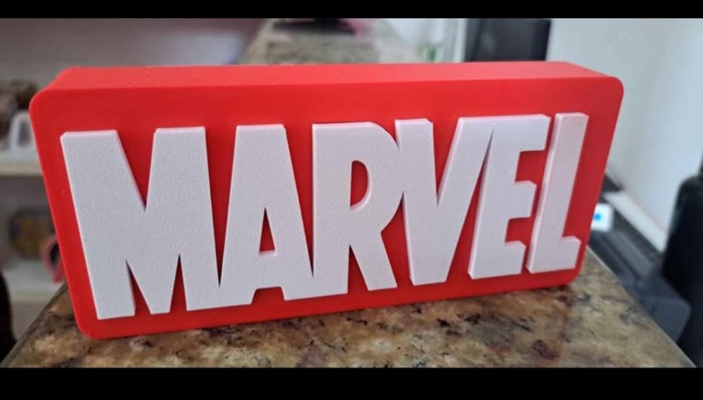 Placa 3d Marvel