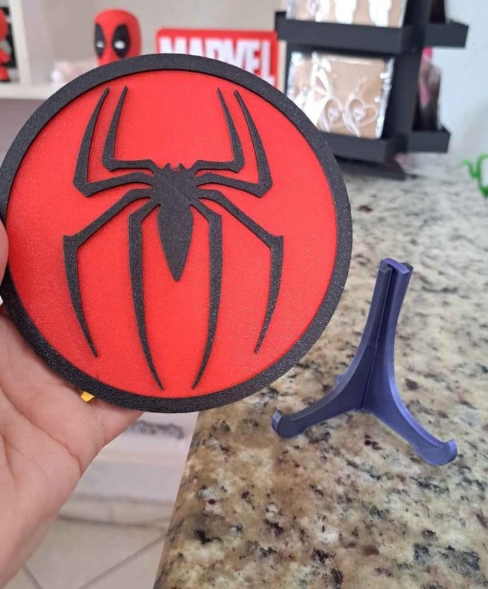 Placa do Homem Aranha 3d