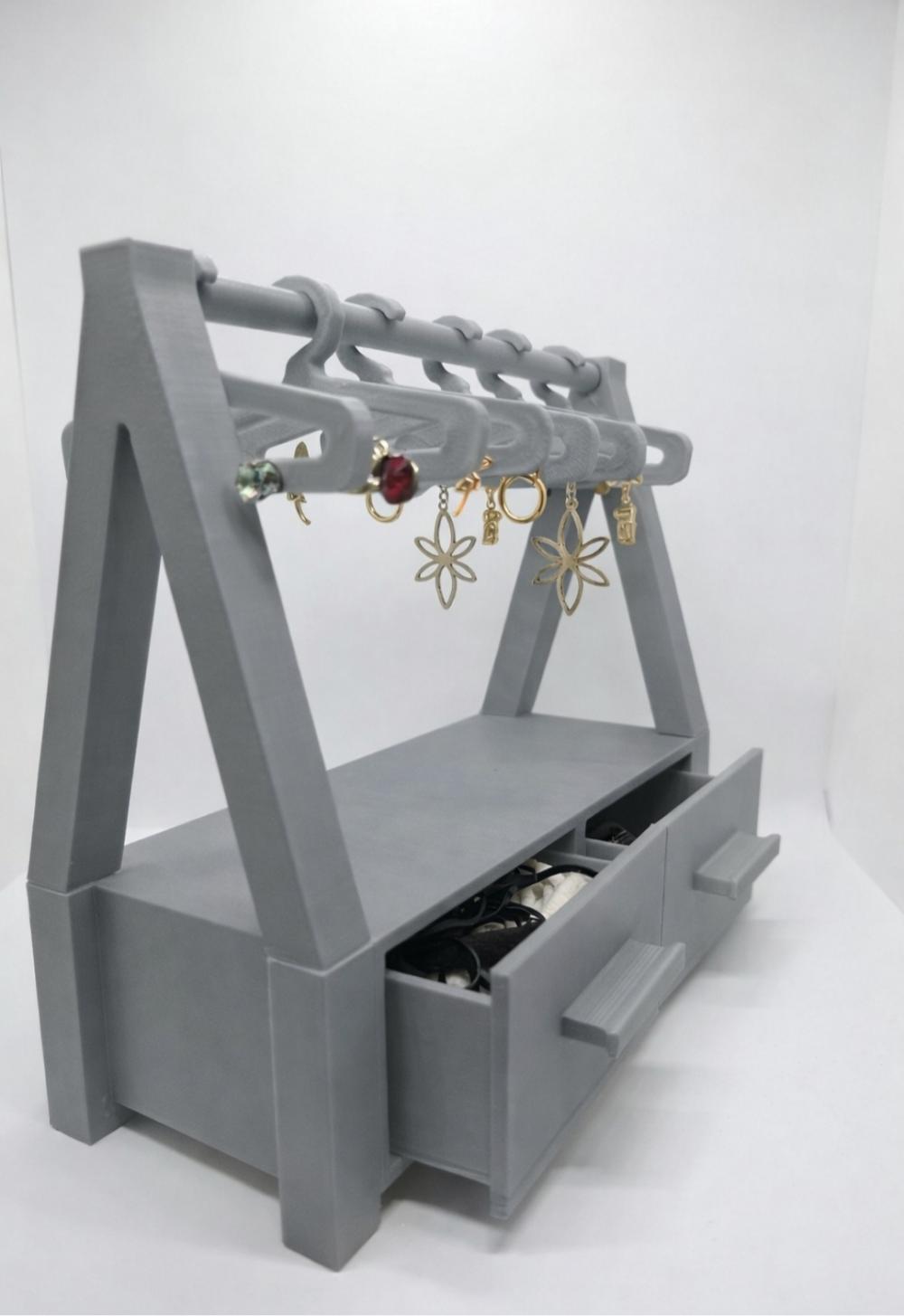 Porta Joias com Gavetas e Cabides Impressão 3d