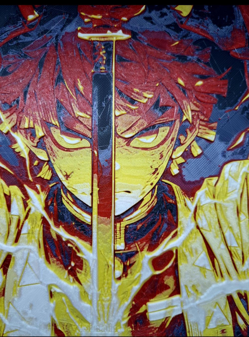 Quadro Zenitsu Demon Slayer 3d