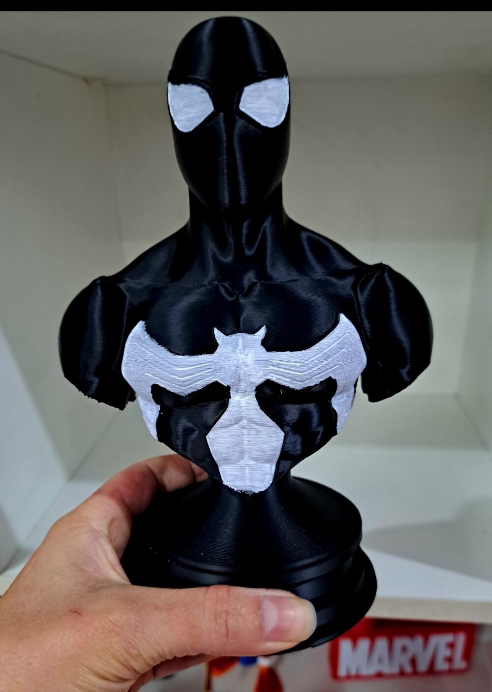 Busto Spider- Man Black- 3d Impresso