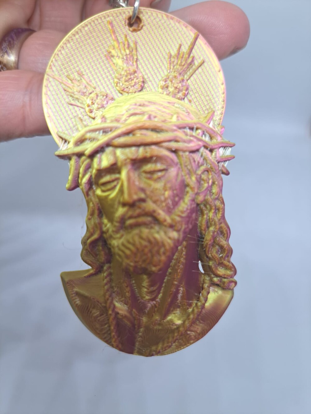 Chaveiro Jesus com Coroa de Espinhos – Impressão 3D