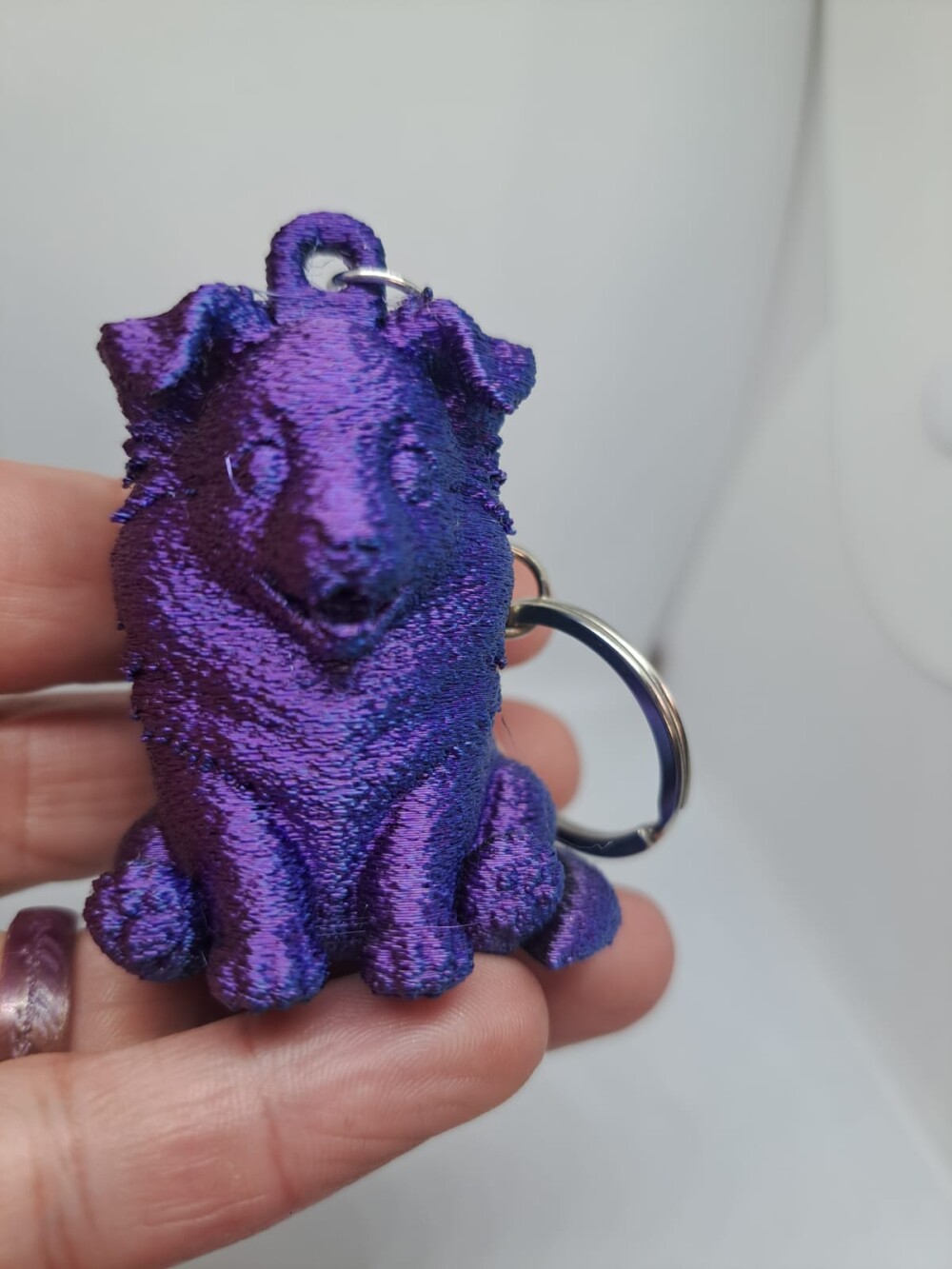 Chaveiro Cãozinho Fofo com Orelhas Caídas – Impressão 3D