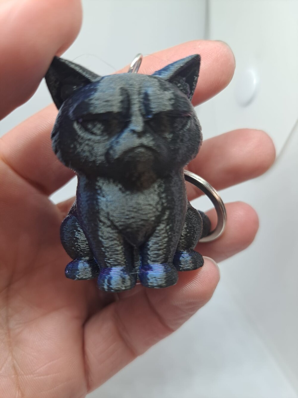 Chaveiro Gato Mau Humorado Impressão 3D