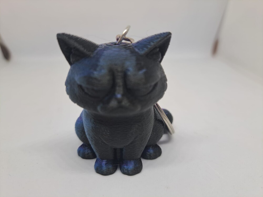 Chaveiro Gato Mau Humorado Impressão 3D