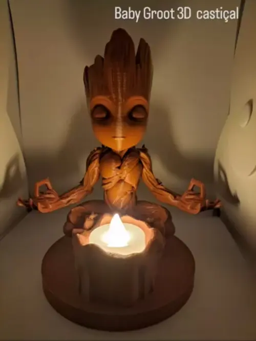 Luminária Baby Groot 3d Impresso