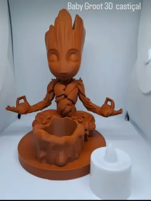 Luminária Baby Groot 3d Impresso