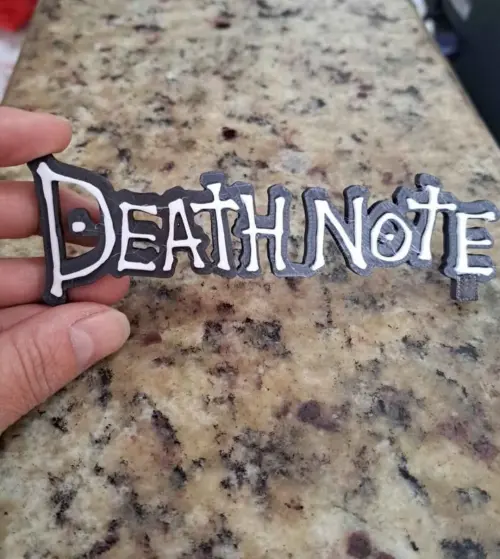 Mini Placa Death Note 3d