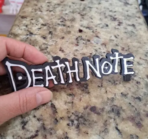 Mini Placa Death Note 3d