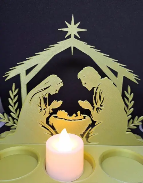 Mini Presepio Natal 3d - Dourada