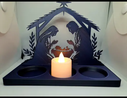 Mini Presépio Natal Efeito Luminária 3d