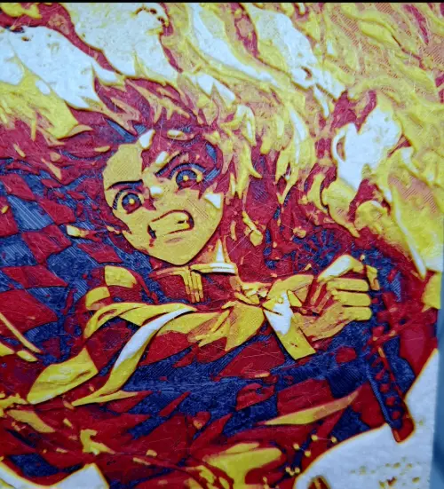 Mini Quadro Tanjiro Kamado 3d Demon Slayer