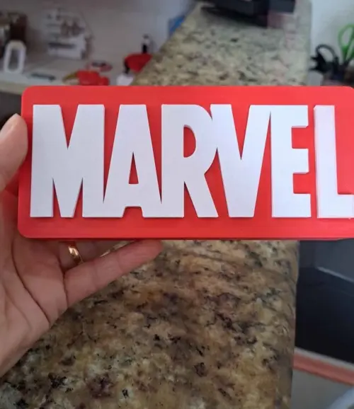 Placa 3d Marvel