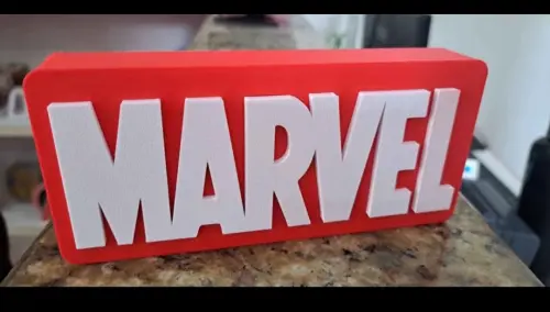 Placa 3d Marvel