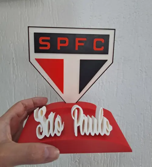 Placa Decorativa 3d Time São Paulo