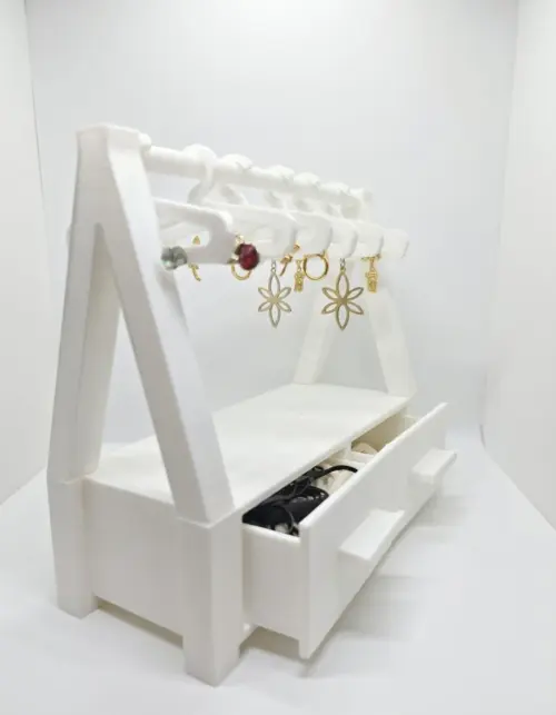 Porta Joias com Gavetas e Cabides Impressão 3d