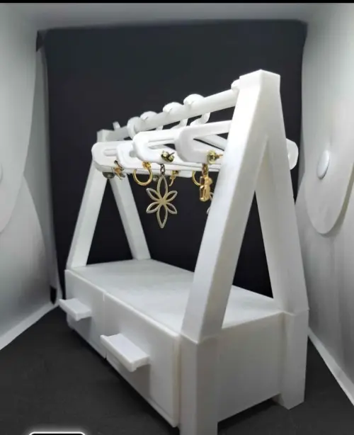 Porta Joias com Gavetas e Cabides Impressão 3d