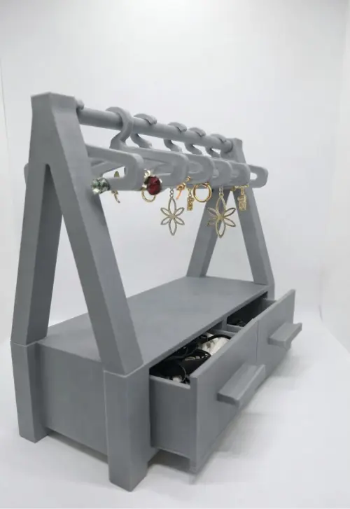 Porta Joias com Gavetas e Cabides Impressão 3d