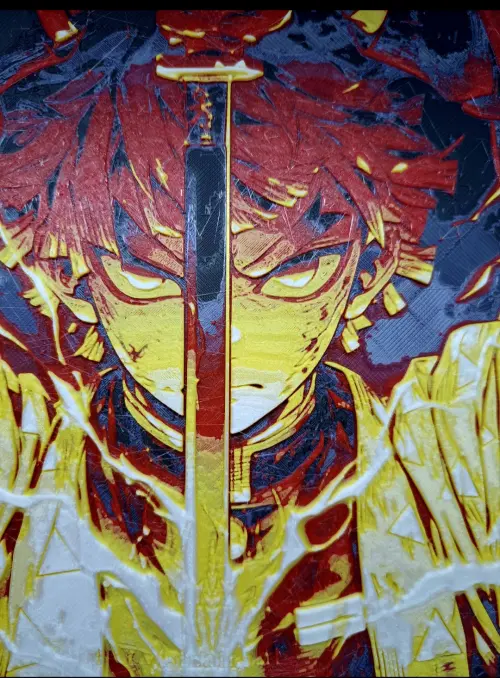 Quadro Zenitsu Demon Slayer 3d
