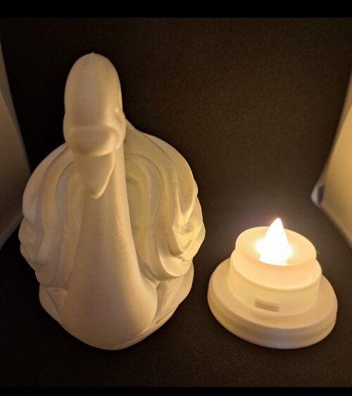 Castiçal Cisne 3d-iluminação Decorativa