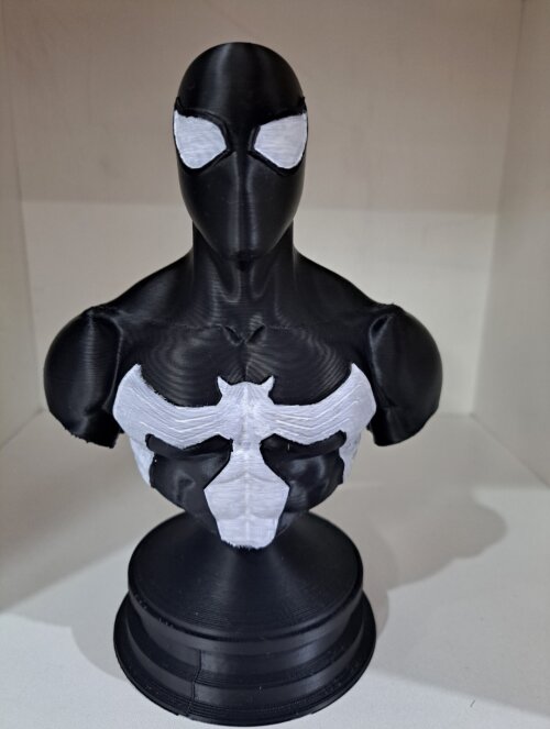 Busto Spider- Man Black- 3d Impresso