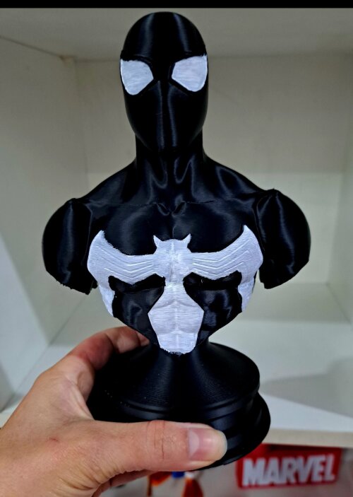 Busto Spider- Man Black- 3d Impresso