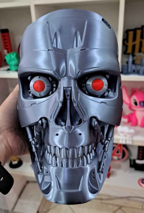 Crânio Ciborgue 3d
