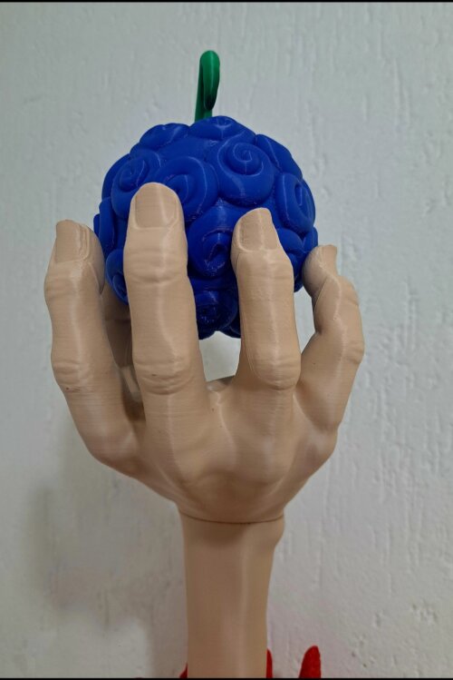 Estátua 3d Braço Luffy Segurando Akuma no Mi Fruta