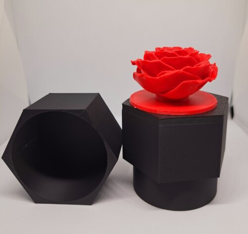 Conjunto Decorativo 3d Caixinha e Flor