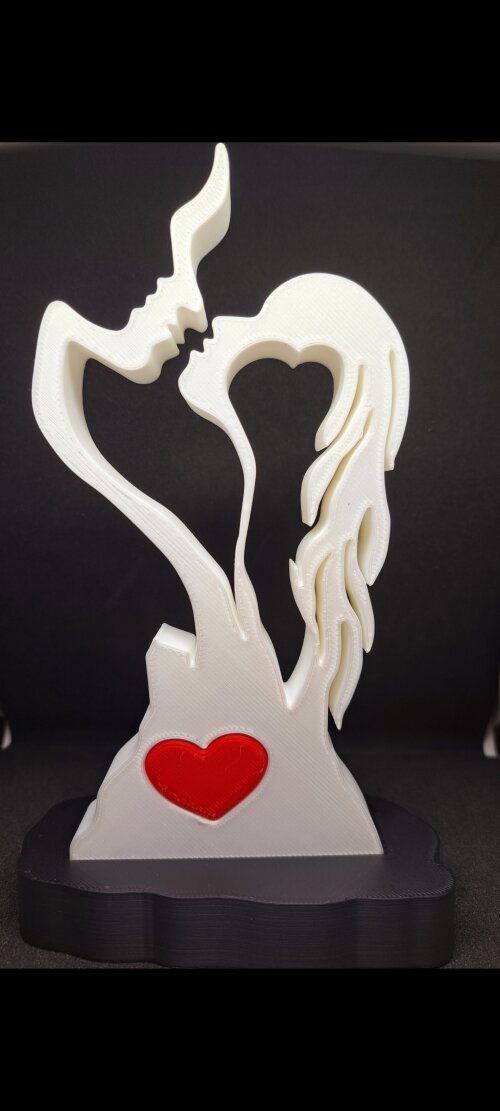 Escultura Casal Apaixonado 3d Impresso
