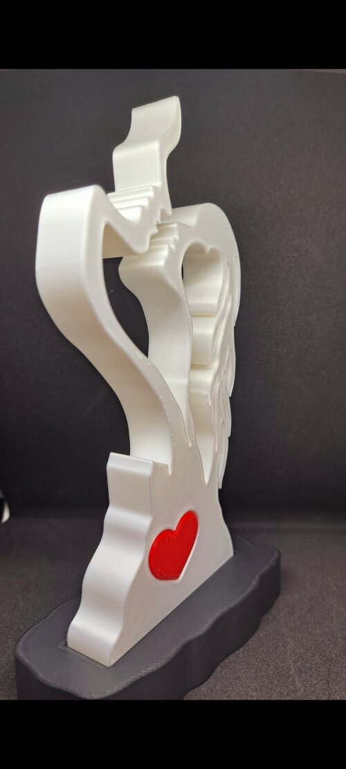Escultura Casal Apaixonado 3d Impresso