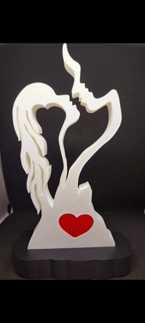 Escultura Casal Apaixonado 3d Impresso