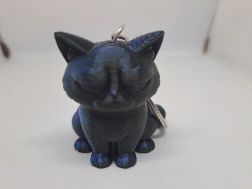 Chaveiro Gato Mau Humorado Impressão 3D