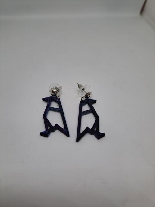 Brinco Pinguim Duo Base Redonda -3D Impressao