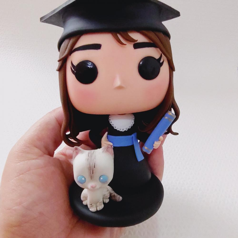 Funko pop biscuit para formatura, presente de formatura