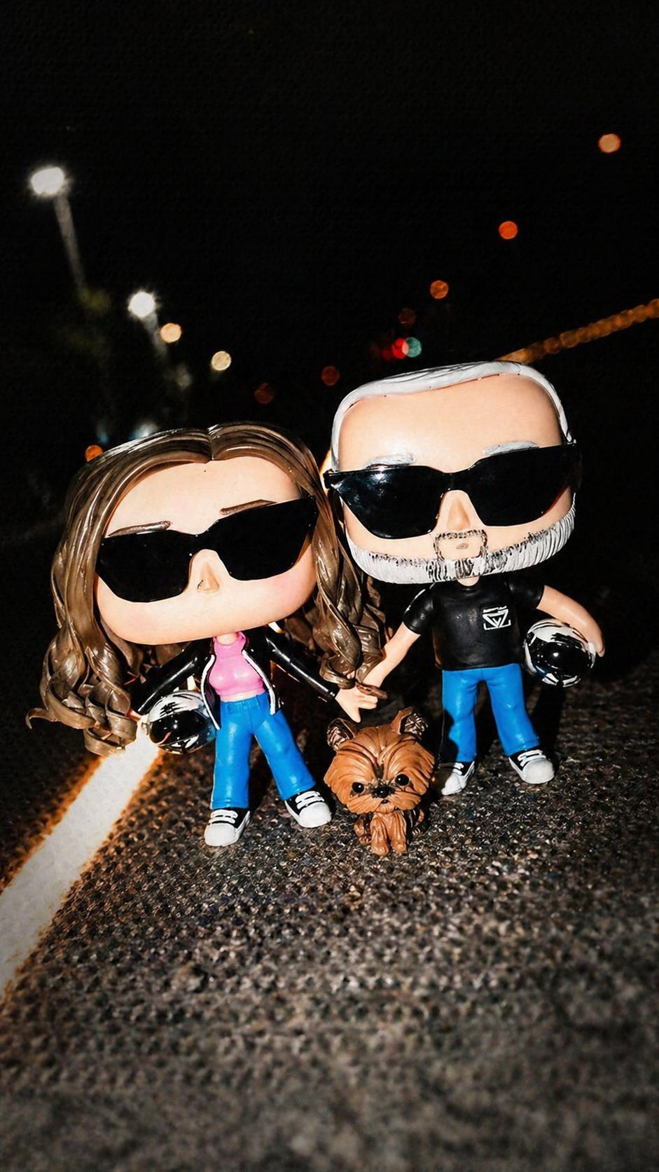 Funko pop casal personalizado biscuit